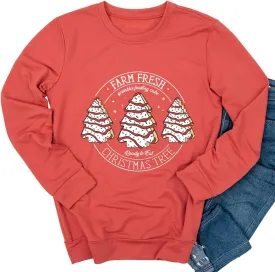 Christmas Sweatshirts For women Funny Christmas Sweater Cozy Holiday Graphic Tops