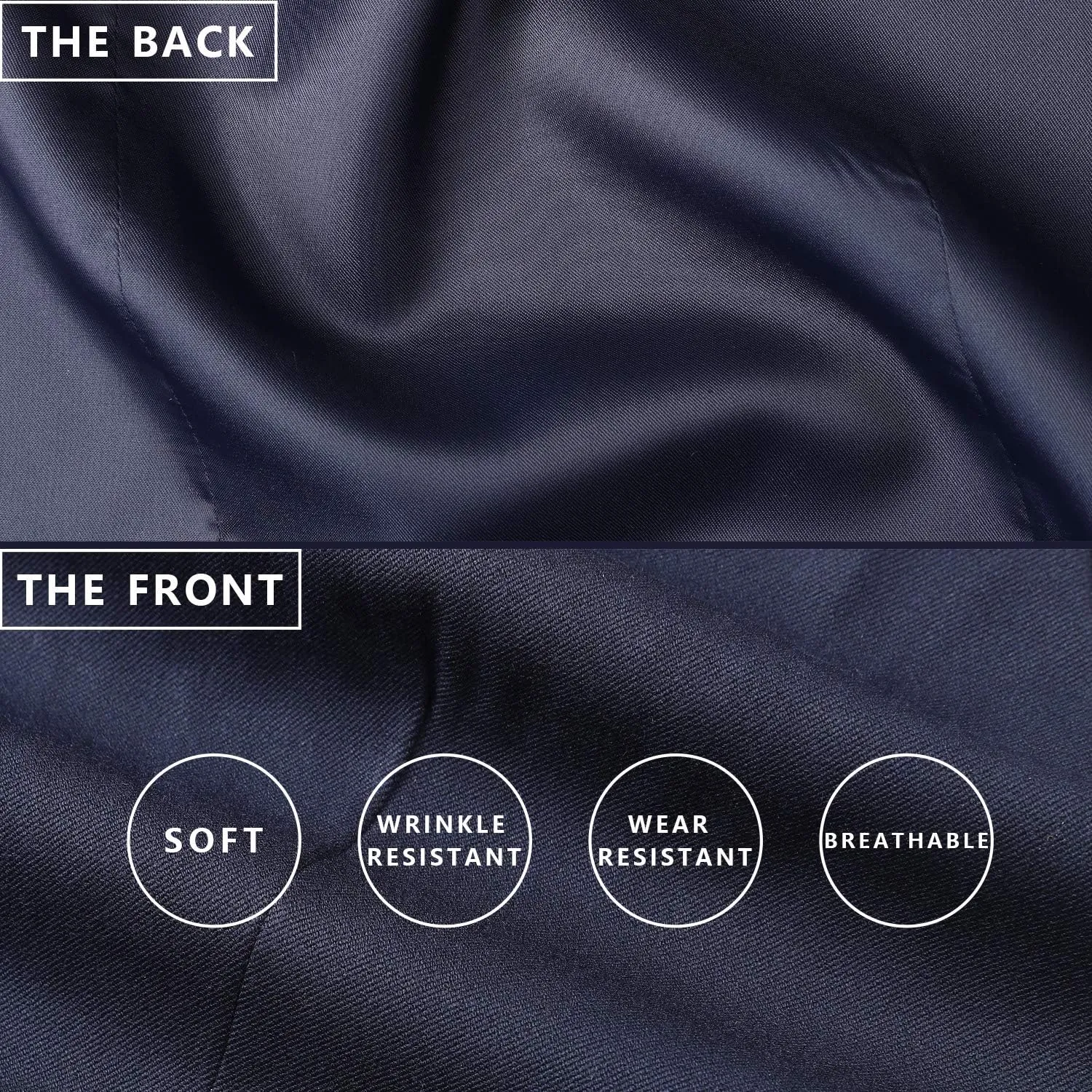 HISDERN Men's Suit Vest Business Suit Vests for Men Formal Slim Fit Solid Wedding Dress Waistcoat for V-Neck Tuxedo Vest