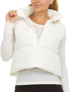 Jessica Simpson Cropped Puffer Vest Women, Sleeveless Womens Outerwear Vests
