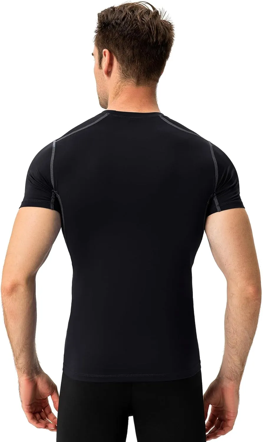 Men's Compression Shirts Short Sleeve Workout T Shirts Athletic Sports Base Layer Cool Dry Gym Tops Undershirts