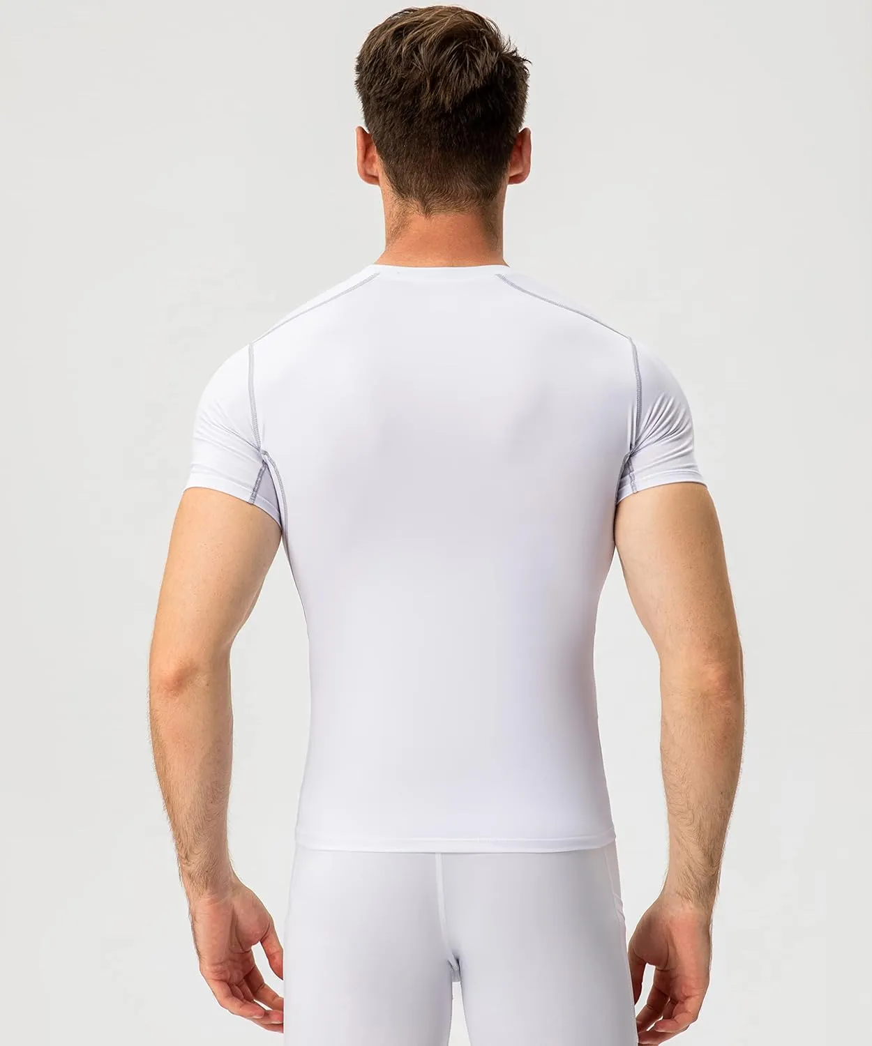 Men's Compression Shirts Short Sleeve Workout T Shirts Athletic Sports Base Layer Cool Dry Gym Tops Undershirts