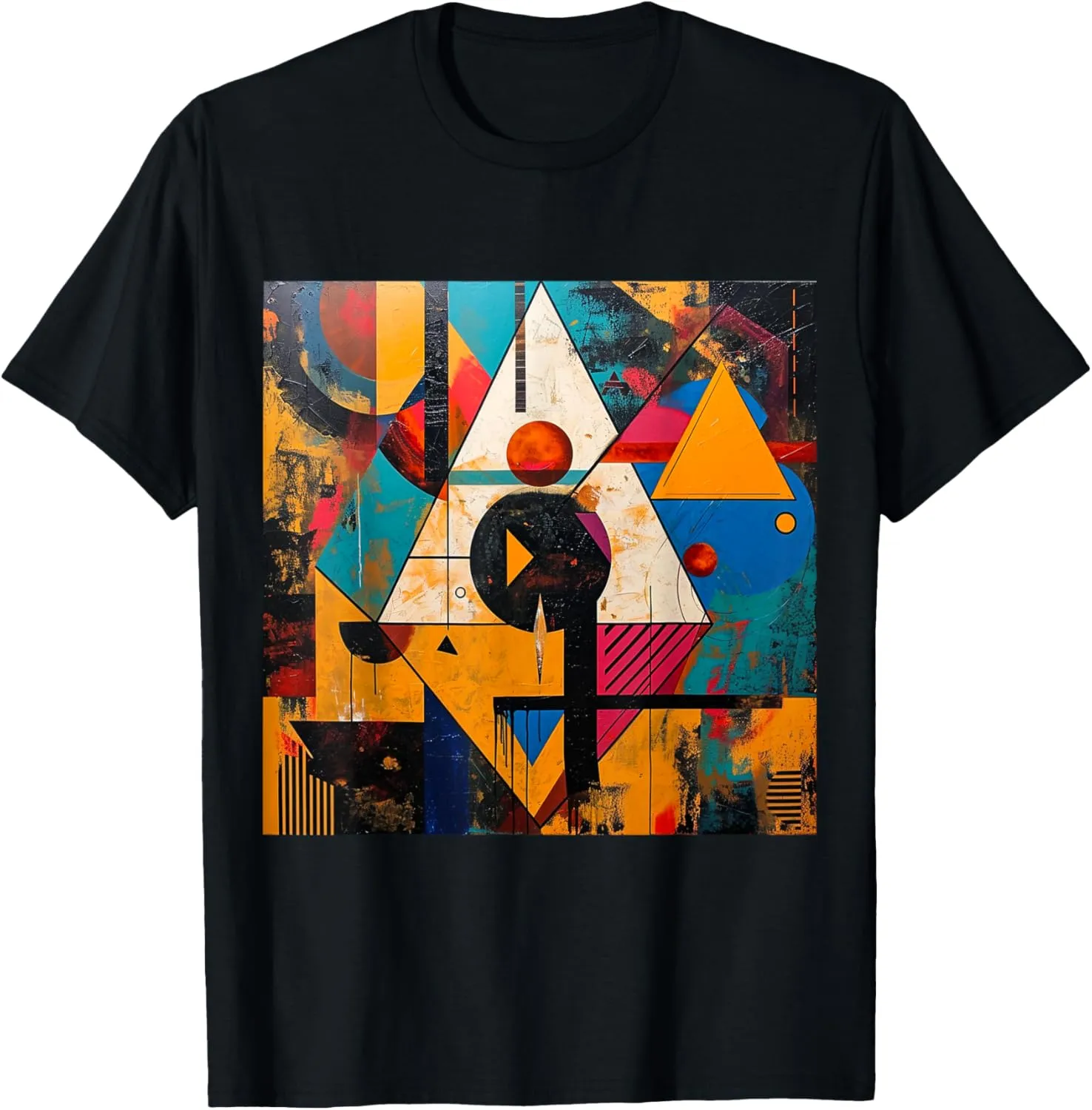 modern abstract pattern art design, Boho Abstract Geometric T-Shirt