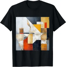 modern abstract pattern art design, Boho Abstract Geometric T-Shirt