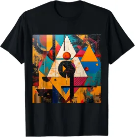 modern abstract pattern art design, Boho Abstract Geometric T-Shirt