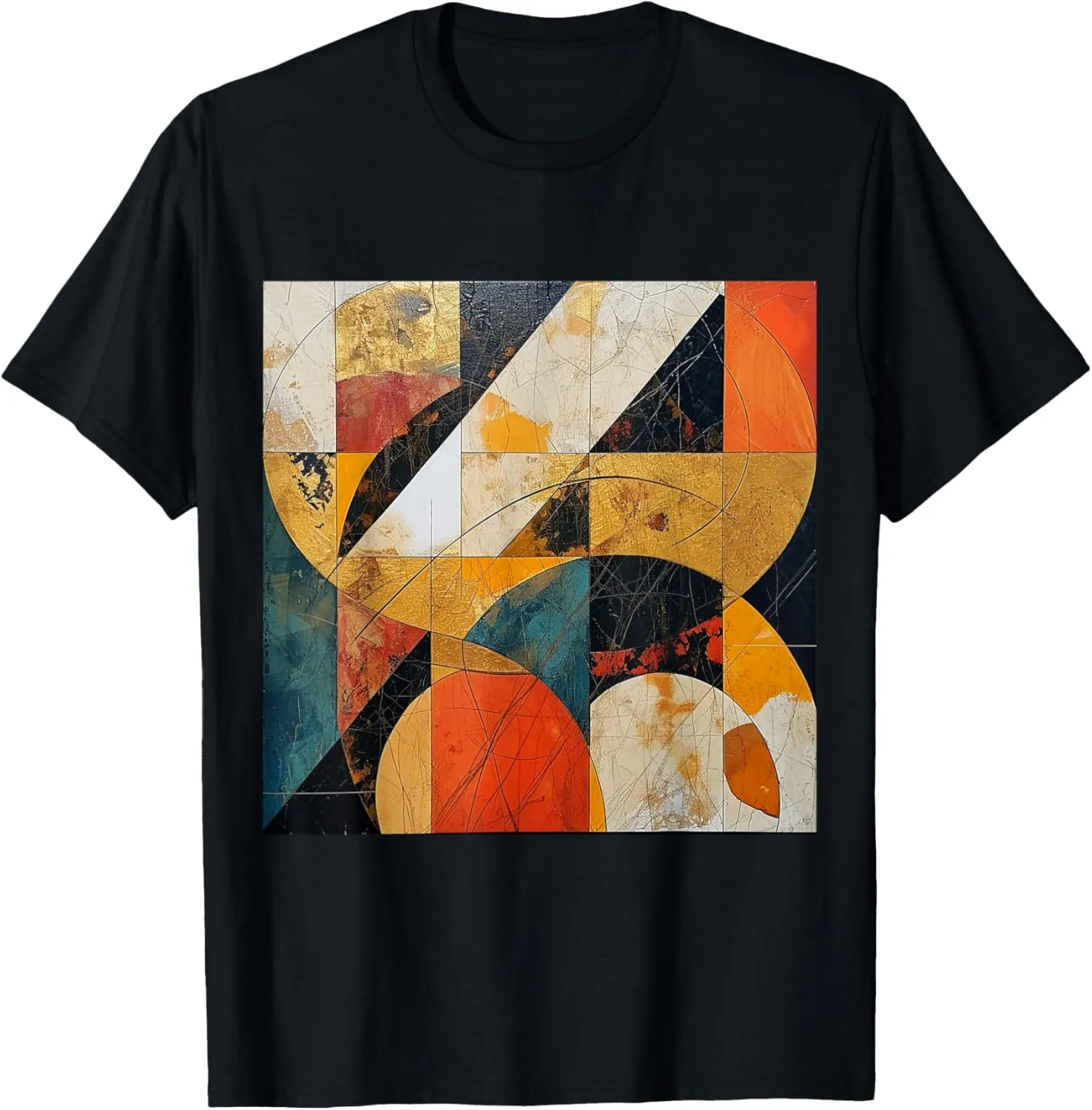 modern abstract pattern art design, Boho Abstract Geometric T-Shirt