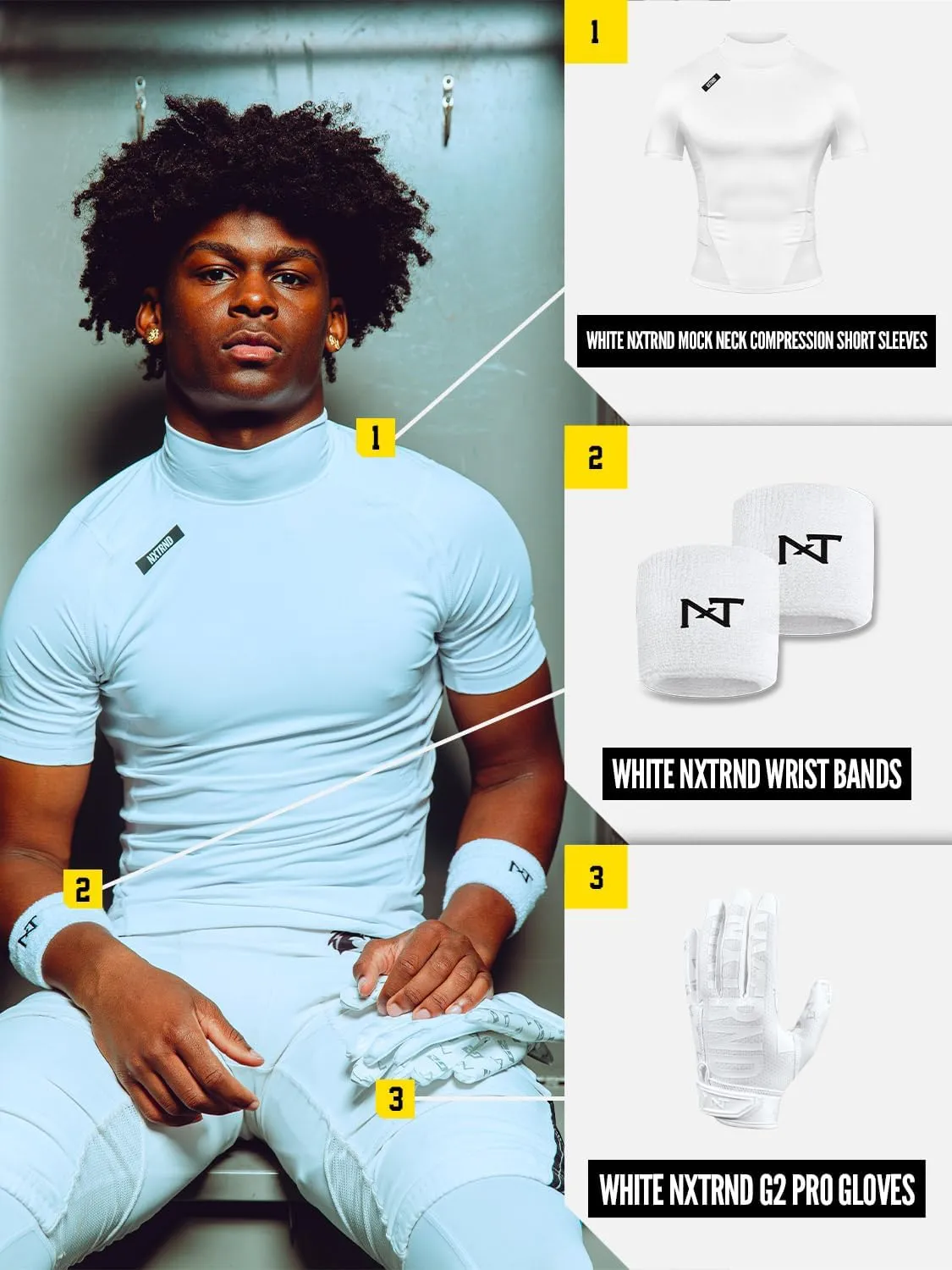 Nxtrnd Men's Turtleneck Compression T-Shirt, Short Sleeve Mock Neck
