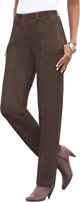 Roaman's Women's Plus Size Complete Cotton Seamed Jean