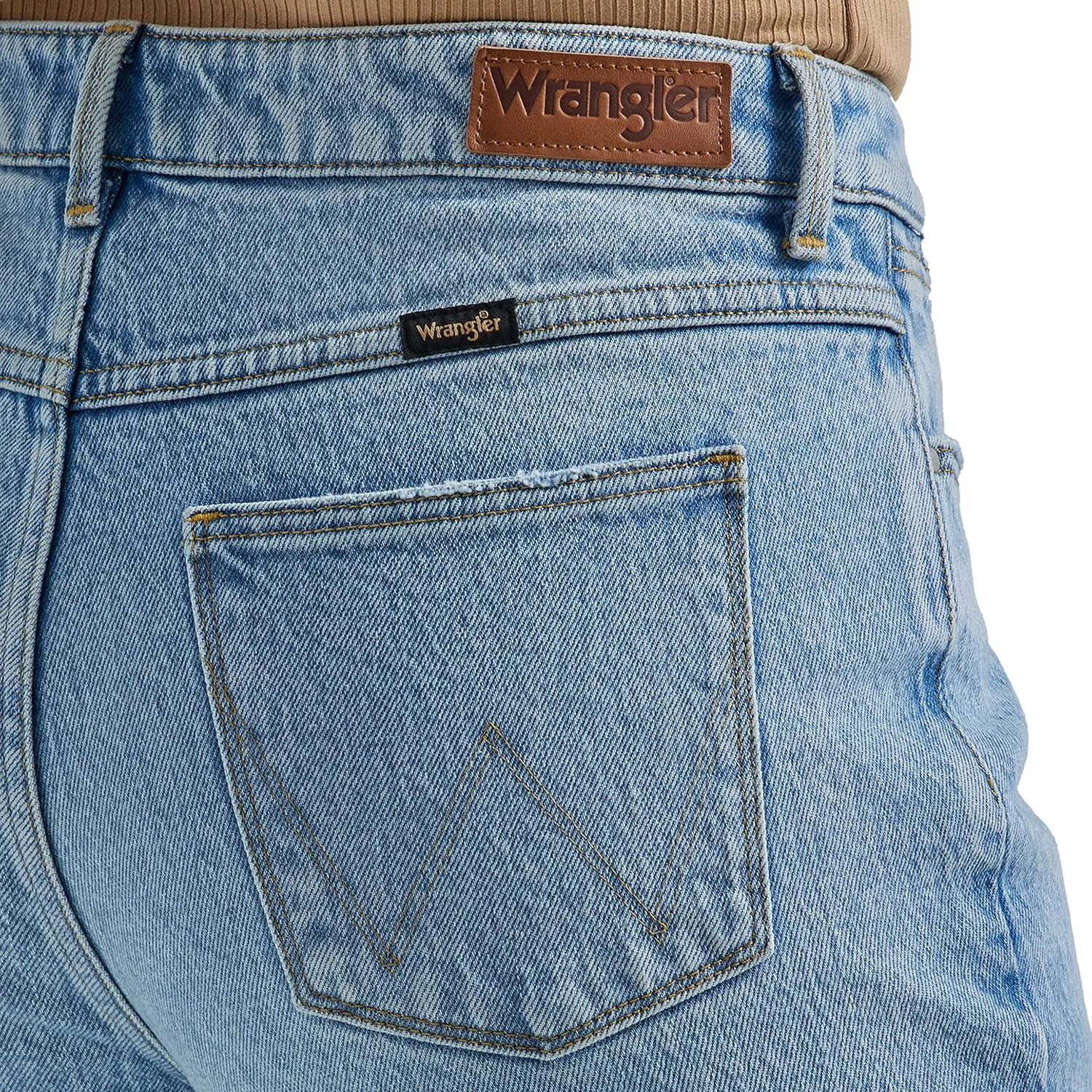 Wrangler Women's High-Rise Rodeo Straight Leg Crop Jean