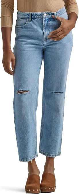 Wrangler Women's High-Rise Rodeo Straight Leg Crop Jean